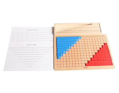 LLTCMYGS Hölzerne Additions- und Subtraktionstafel Mathematik Lehrmittel, Montessori Mathe Spielzeug Material von LLTCMYGS