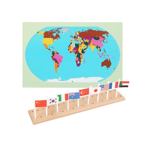 LLTCMYGS Hölzerne Weltkarte Nationalflagge Wissenschaft Kognition Unterricht AIDS, Kinderspielzeug für die Früherziehung LLTCMYGS Hölzerne Weltkarte Nationalflagge Wissenschaft Kognition Unterricht AIDS, Kinderspielzeug für die Früherziehung von LLTCMYGS