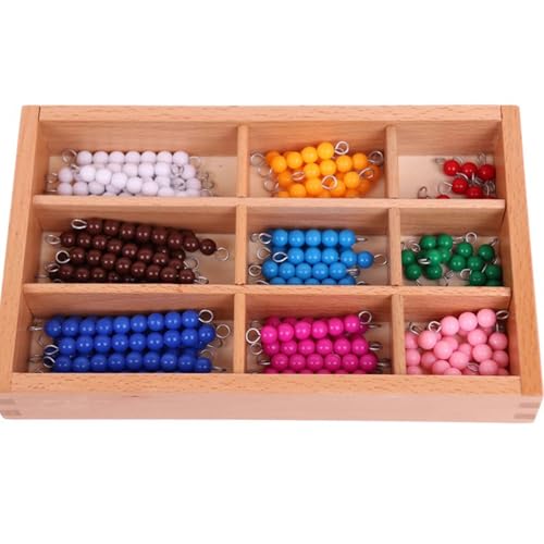 LLTCMYGS Hölzernes farbiges Perlenstick-Set, Mathematik-Lernspielzeug für die Vorschule LLTCMYGS Hölzernes farbiges Perlenstick-Set, Mathematik-Lernspielzeug für die Vorschule von LLTCMYGS
