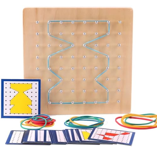 LLTCMYGS Holz, geometrisches Nagelbrett, Mathematik, Lehrmittel, Montessori, Spielzeug für die frühe Entwicklung LLTCMYGS Holz, geometrisches Nagelbrett, Mathematik, Lehrmittel, Montessori, Spielzeug für die frühe Entwicklung von LLTCMYGS