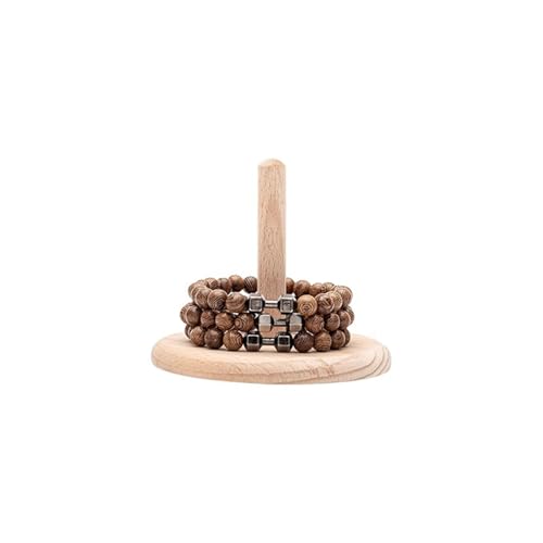LLTCMYGS Holz Stapelspielzeug mit Ringen, Montessori Hand-Augen-Koordination Familienlehrhilfen von LLTCMYGS