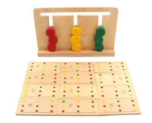 LLTCMYGS Holzfarben-Matching-Puzzle-Spielzeug, Montessori-Logik-Entwicklungs-Denk-Trainingsspielzeug von LLTCMYGS