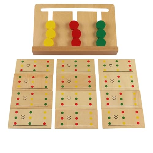LLTCMYGS Holzfarbmatchende Kinderspiele, Montessori DREI-Farben-Spiel Denkspielzeug LLTCMYGS Holzfarbmatchende Kinderspiele, Montessori DREI-Farben-Spiel Denkspielzeug von LLTCMYGS
