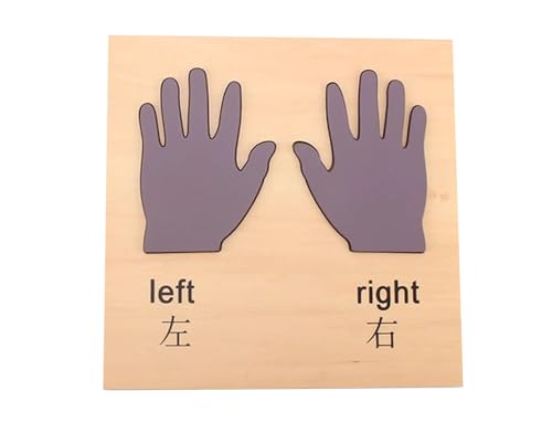 LLTCMYGS Holzpuzzle für die Linke und rechte Hand für Kinder, Montessori-Spielzeug für die Früherziehung und Intelligenz für Kleinkinder von LLTCMYGS