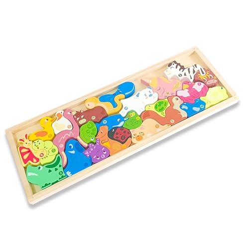 LLTCMYGS Kinder Holz Long Block Puzzle Spielzeug, Montessori Säugling Tier Bausteine Früherziehung AIDS,Animal b LLTCMYGS Kinder Holz Long Block Puzzle Spielzeug, Montessori Säugling Tier Bausteine Früherziehung AIDS,Animal b von LLTCMYGS