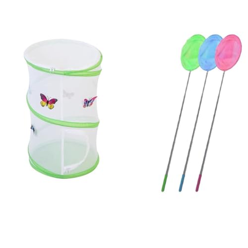 LLTCMYGS Kreisförmiger Faltbarer Insektenbeobachtungskäfig, Montessori Naturwissenschaft Outdoor-Spielzeug für Kinder,Suits LLTCMYGS Kreisförmiger Faltbarer Insektenbeobachtungskäfig, Montessori Naturwissenschaft Outdoor-Spielzeug für Kinder,Suits von LLTCMYGS