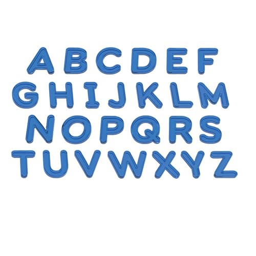 LLTCMYGS Kunststoff Transparent Großbuchstabe Lernspielzeug, Vorschule Früherziehung Montessori Rechtschreibspiel Unterricht AIDS,Blau von LLTCMYGS
