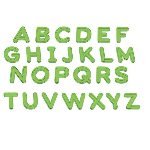 LLTCMYGS Kunststoff Transparent Großbuchstabe Lernspielzeug, Vorschule Früherziehung Montessori Rechtschreibspiel Unterricht AIDS,Grün LLTCMYGS Kunststoff Transparent Großbuchstabe Lernspielzeug, Vorschule Früherziehung Montessori Rechtschreibspiel Unterricht AIDS,Grün von LLTCMYGS