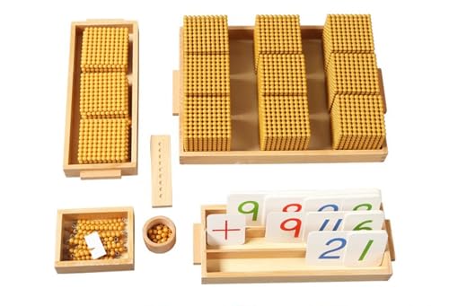 LLTCMYGS Mathe-Perle Dezimal-Lernmaterial-Set, Montessori-Mathe-Operation-Denkspielzeug von LLTCMYGS