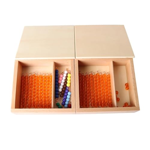 LLTCMYGS Mathe-Perlen-Set, Montessori Mathe-Goldperlen-Material (2 Stück) von LLTCMYGS
