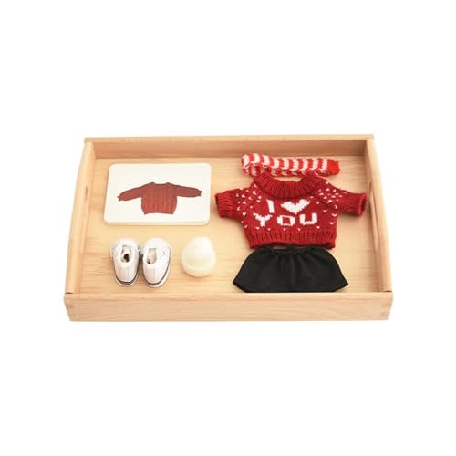 LLTCMYGS Mini-Kleidungssets entsprechen Kartenspielzeugen, Montessori-Lernmaterialien für Sprachen. von LLTCMYGS