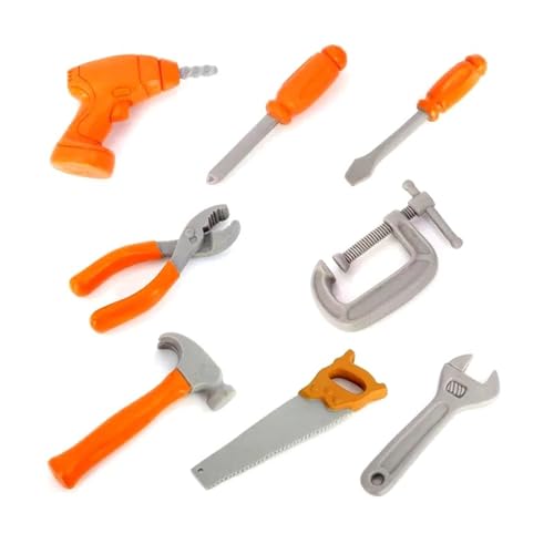 LLTCMYGS Mini Kunststoff Haushalt Reparaturwerkzeug Modell Spielzeug, Montessori Creative Pretend DIY Werkzeug Spielzeug von LLTCMYGS