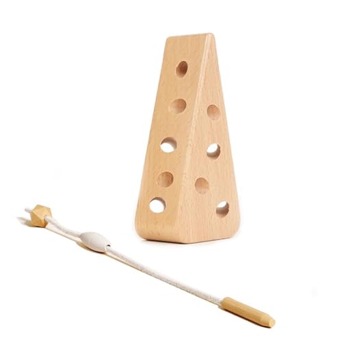 LLTCMYGS Montessmann Holzkäse Einfädelspielzeug, Feinmotorik Aktivität Lernen Bildungsgeschenk LLTCMYGS Montessmann Holzkäse Einfädelspielzeug, Feinmotorik Aktivität Lernen Bildungsgeschenk von LLTCMYGS