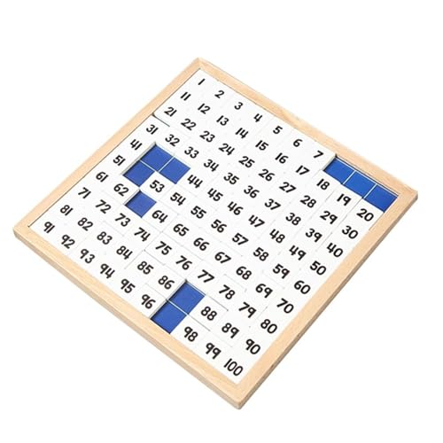 LLTCMYGS Montessori 1-100 Kontinuierliche Tafel Mathematik Unterricht AIDS, Spielzeug für Kinder im Vorschulalter von LLTCMYGS