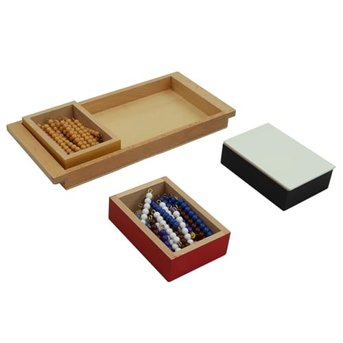 LLTCMYGS Montessori Additive Schlangenperlen Spielzeug, Vorschulmathematik Perlen Lehrmittel Set von LLTCMYGS