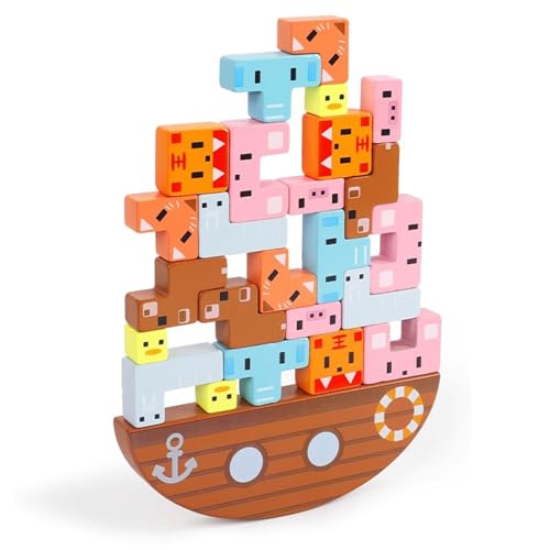 LLTCMYGS Montessori Animal Balance Jenga Toys, EIN ausgewogenes Stapel-Tabletop-Spiel mit Bauklötzen LLTCMYGS Montessori Animal Balance Jenga Toys, EIN ausgewogenes Stapel-Tabletop-Spiel mit Bauklötzen von LLTCMYGS