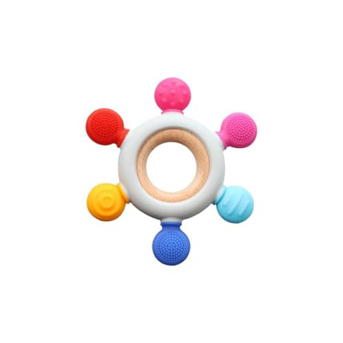 LLTCMYGS Montessori Baby Silikon Handgriff Ring Lehre AIDS, sensorisch beruhigendes Spielzeug, Baby Beißspielzeug LLTCMYGS Montessori Baby Silikon Handgriff Ring Lehre AIDS, sensorisch beruhigendes Spielzeug, Baby Beißspielzeug von LLTCMYGS