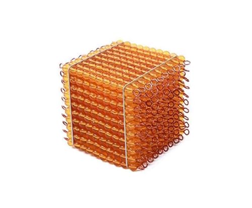 LLTCMYGS Montessori Bank Game Beaded Cube, Kinder Kupferdraht Perlen Block Mathe Spielzeug von LLTCMYGS
