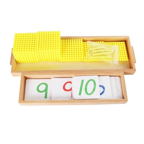LLTCMYGS Montessori Bank Spiel Perlen Materialien, Vorschule Mathematik Dezimalspielzeug von LLTCMYGS
