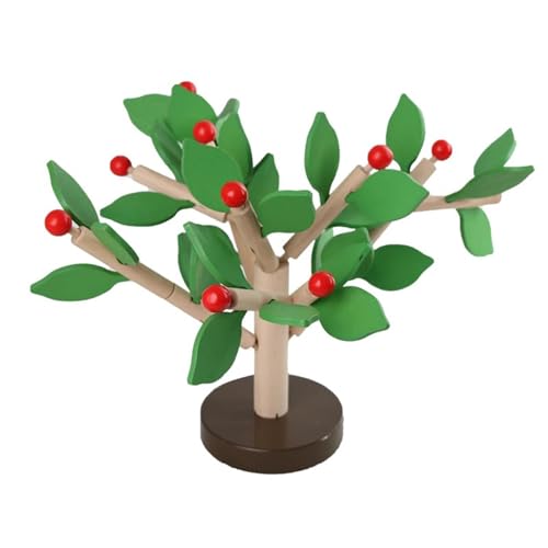 LLTCMYGS Montessori Baum Blatt Einfügen Baustein Spielzeug, DIY Demontage Puzzles Lernspielzeug,Grün von LLTCMYGS