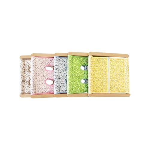 LLTCMYGS Montessori Baumwollkleidung Rahmen Set Lehrmittel, Kleidungstafel Feinmotorik Entwicklung (5 Teile) von LLTCMYGS