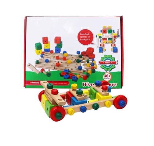 LLTCMYGS Montessori Bausteinset für Schrauben und Muttern, feine Bewegung, Montagefähigkeit von LLTCMYGS