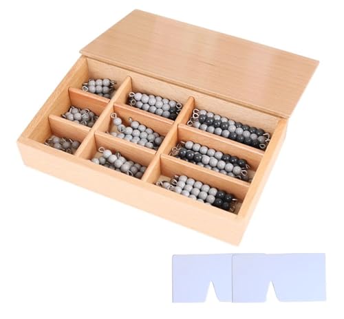 LLTCMYGS Montessori Beaded Math Learning AIDS, Spielzeug zur Verbesserung des mathematischen Denkens im Vorschulalter,Grau von LLTCMYGS