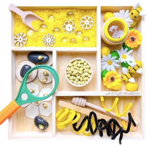 LLTCMYGS Montessori Bee Themed Sensory Box Set, EIN Spielzeug aus sensorischem Material für Babys im Vorschulalter LLTCMYGS Montessori Bee Themed Sensory Box Set, EIN Spielzeug aus sensorischem Material für Babys im Vorschulalter von LLTCMYGS