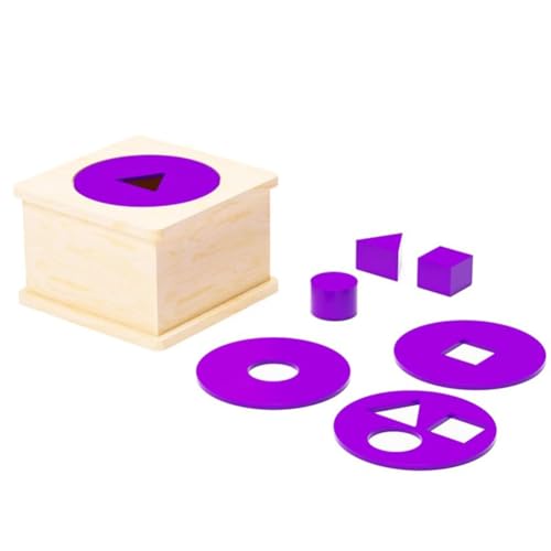 LLTCMYGS Montessori Box zur Erkennung von Formen aus Holz, Lehrmittel für das Hand-Auge-Koordinationstraining LLTCMYGS Montessori Box zur Erkennung von Formen aus Holz, Lehrmittel für das Hand-Auge-Koordinationstraining von LLTCMYGS