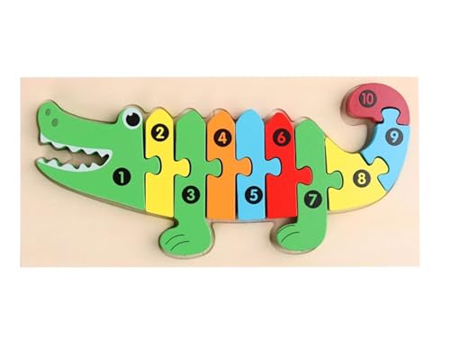 LLTCMYGS Montessori Cartoon Tierpuzzle, Montessori Holz Kleinkind Puzzles für Kinder,Crocodiles LLTCMYGS Montessori Cartoon Tierpuzzle, Montessori Holz Kleinkind Puzzles für Kinder,Crocodiles von LLTCMYGS