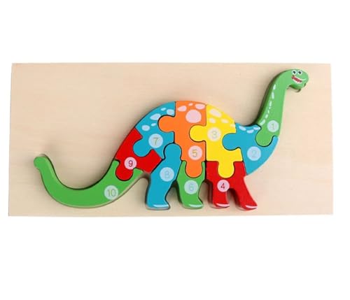 LLTCMYGS Montessori Cartoon Tierpuzzle, Montessori Holz Kleinkind Puzzles für Kinder,Dinosaurs LLTCMYGS Montessori Cartoon Tierpuzzle, Montessori Holz Kleinkind Puzzles für Kinder,Dinosaurs von LLTCMYGS