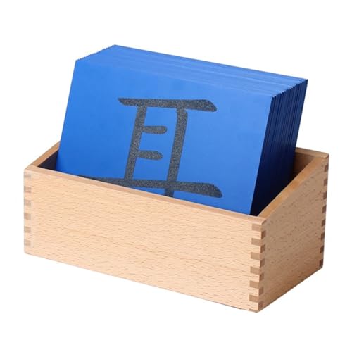 LLTCMYGS Montessori Chinesisches Schriftzeichen Erleuchtung Sprachunterricht AIDS, Chinesisches Sandzeichen Tafel,Blau von LLTCMYGS