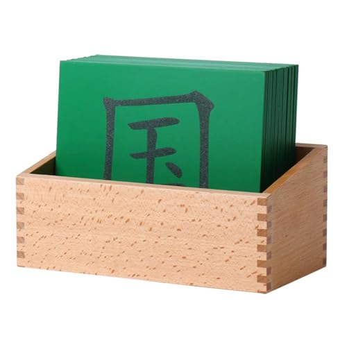 LLTCMYGS Montessori Chinesisches Schriftzeichen Erleuchtung Sprachunterricht AIDS, Chinesisches Sandzeichen Tafel,Grün von LLTCMYGS