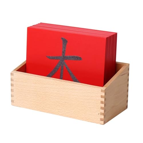 LLTCMYGS Montessori Chinesisches Schriftzeichen Erleuchtung Sprachunterricht AIDS, Chinesisches Sandzeichen Tafel,Rot von LLTCMYGS