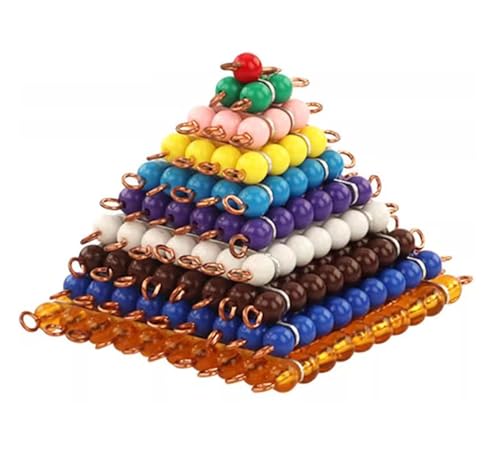 LLTCMYGS Montessori Color Beaded Square Tower, Mathematik Perlen für Kinder Früherziehungstool LLTCMYGS Montessori Color Beaded Square Tower, Mathematik Perlen für Kinder Früherziehungstool von LLTCMYGS