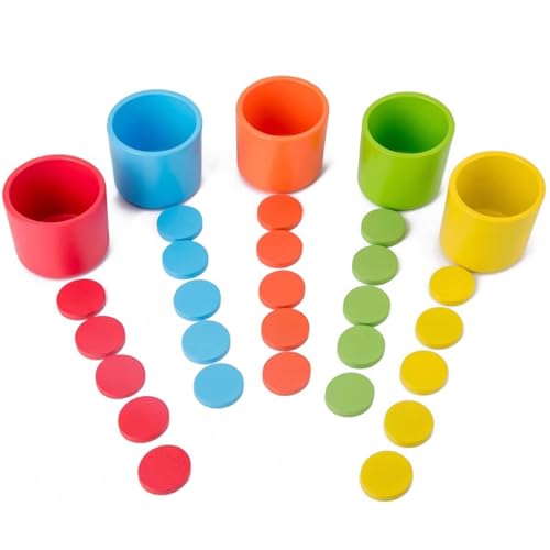LLTCMYGS Montessori Color Classification Cup, EIN Farbzählspielzeug für Babys zum Erkennen LLTCMYGS Montessori Color Classification Cup, EIN Farbzählspielzeug für Babys zum Erkennen von LLTCMYGS