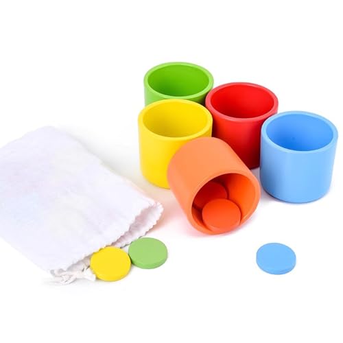 LLTCMYGS Montessori Color Classification Cup, Farberkennungsspielzeug aus Holz für Kinder LLTCMYGS Montessori Color Classification Cup, Farberkennungsspielzeug aus Holz für Kinder von LLTCMYGS