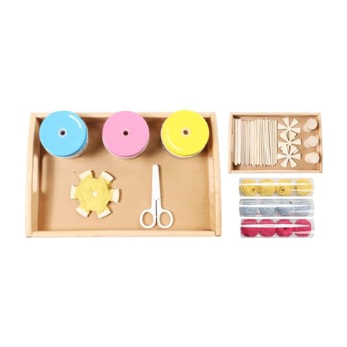 LLTCMYGS Montessori DIY Cotton Thread Work Set, EIN frühes Bildungs- und Intelligenzspielzeug für Kinder im Vorschulalter von LLTCMYGS