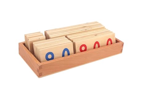 LLTCMYGS Montessori Digitale Karte aus Buche (1-9000), Digitale kognitive Karte für Kinder Holzkiste,Small von LLTCMYGS