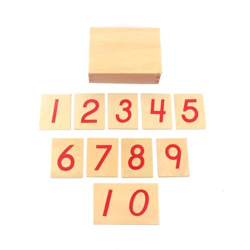 LLTCMYGS Montessori Digitalkarte aus Holz, Kognitive Digitalkarte für Kinder (1-10) von LLTCMYGS