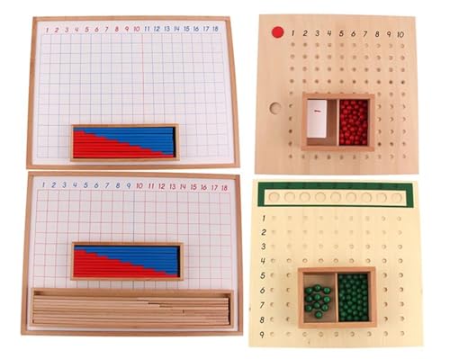 LLTCMYGS Montessori Early Education Computer Board Teaching AIDS, Addition, Subtraktion, Multiplikation und Division Vier Sätze von LLTCMYGS