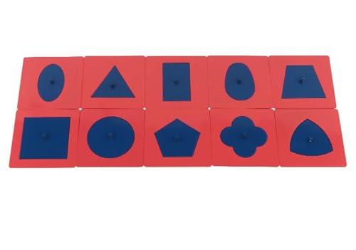 LLTCMYGS Montessori Eisen Einsätze Set, professionelle Qualität Metall Einsätze Set, geometrische Form Lernen von LLTCMYGS