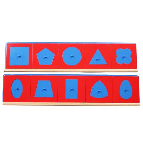 LLTCMYGS Montessori Eisen Geometrische Paneele, Kinder Metall Paneel Geometrische Form LEHRMITTEL (ohne Sockel) von LLTCMYGS