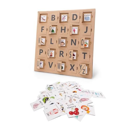 LLTCMYGS Montessori Englisch Erleuchtung Lernen Pappe Unterricht AIDS, Alphabeterkennung Vorschulbildung Spielzeug LLTCMYGS Montessori Englisch Erleuchtung Lernen Pappe Unterricht AIDS, Alphabeterkennung Vorschulbildung Spielzeug von LLTCMYGS