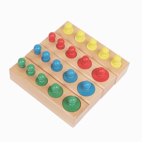 LLTCMYGS Montessori Farbige Steckdose Zylindrisches Set, sensorisches Lernspielzeug aus Holz LLTCMYGS Montessori Farbige Steckdose Zylindrisches Set, sensorisches Lernspielzeug aus Holz von LLTCMYGS