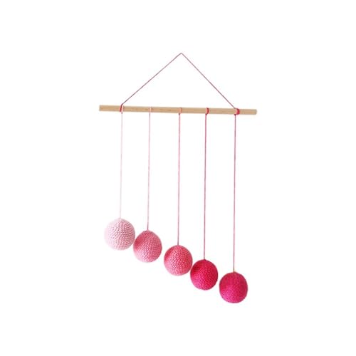 LLTCMYGS Montessori Farbverlauf Farbball visuelles Verfolgungsspielzeug, hängendes Lernmobile,Rosa von LLTCMYGS