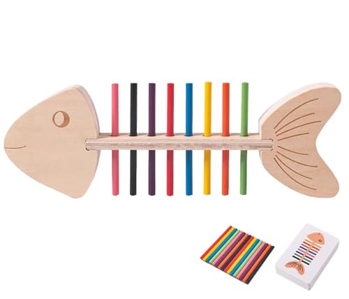 LLTCMYGS Montessori Fischgräten-Farbanpassung AIDS, Feinmotoriktraining für Kinder im Vorschulalter LLTCMYGS Montessori Fischgräten-Farbanpassung AIDS, Feinmotoriktraining für Kinder im Vorschulalter von LLTCMYGS