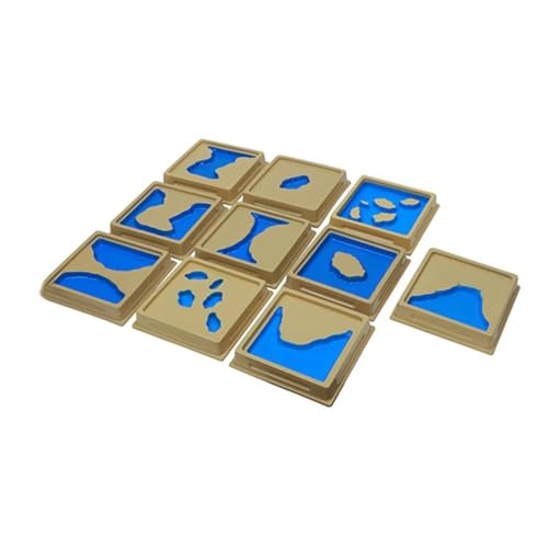 LLTCMYGS Montessori-Geländemodell-Spielzeug, Unterrichtsmaterialien für frühe wissenschaftliche Geographie von LLTCMYGS
