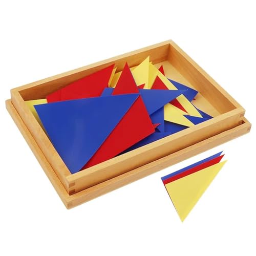 LLTCMYGS Montessori Geometrische Dreiecke aus Holz, geometrisches Spielzeug für Kinder im Vorschulalter LLTCMYGS Montessori Geometrische Dreiecke aus Holz, geometrisches Spielzeug für Kinder im Vorschulalter von LLTCMYGS
