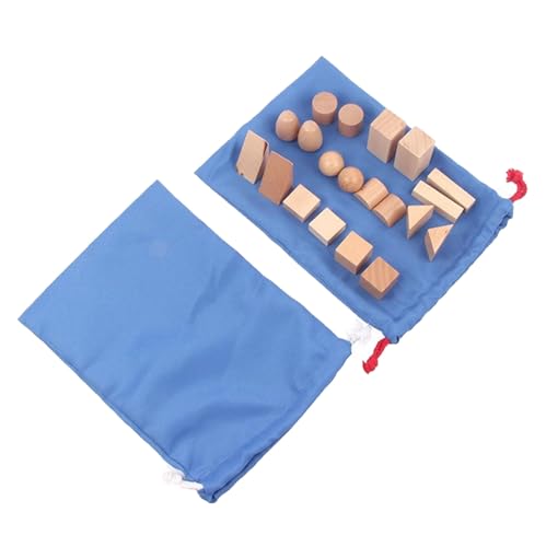 LLTCMYGS Montessori Geometrische Mystery Bag, Früherziehung Kognitive Form Dreidimensionale Bausteine,Model b von LLTCMYGS